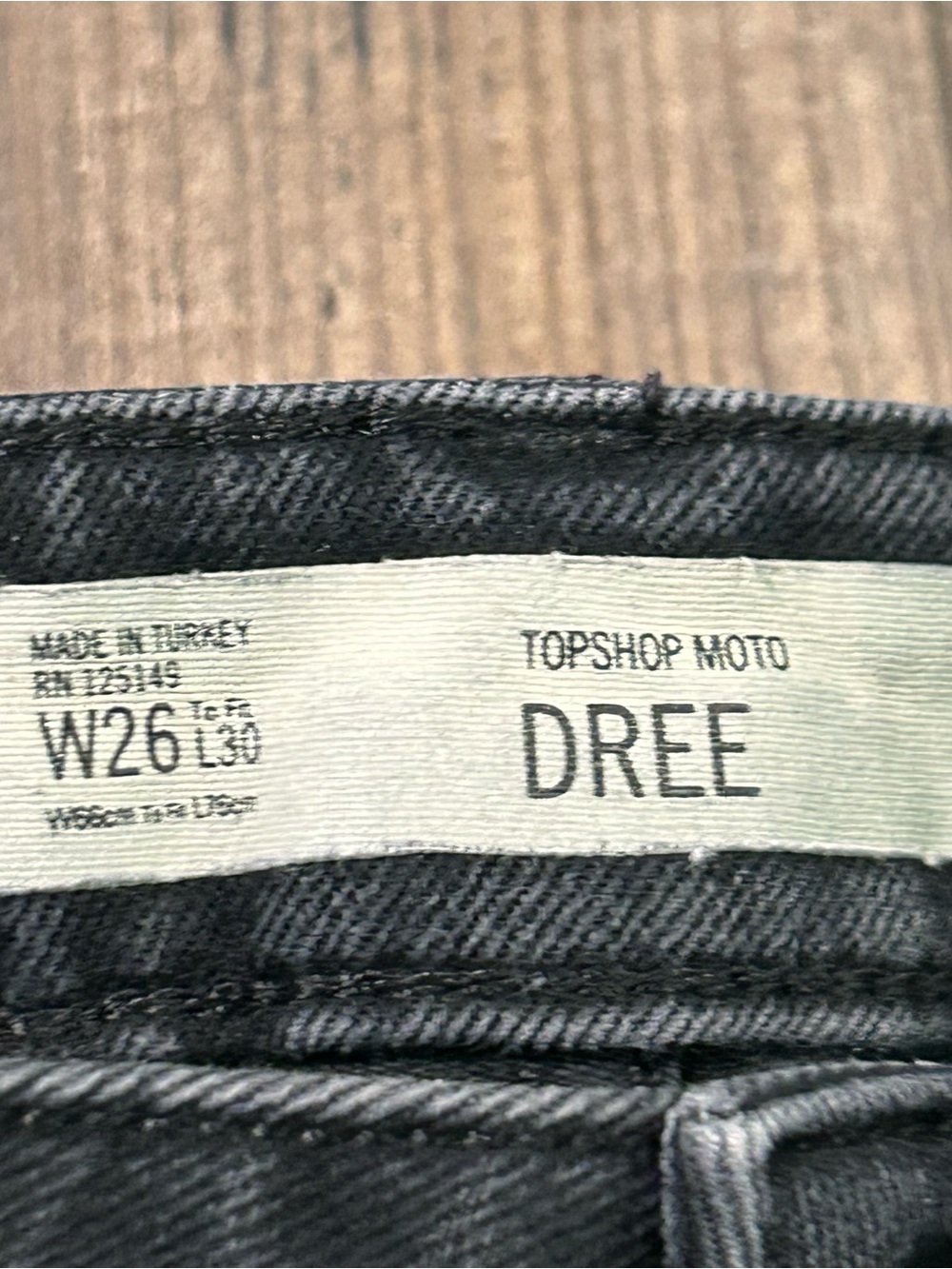 Topshop Moto Dree Cropped Kick Flare Jean Size 26 High Rise Stretch Exposed Zip - Picture 8 of 9